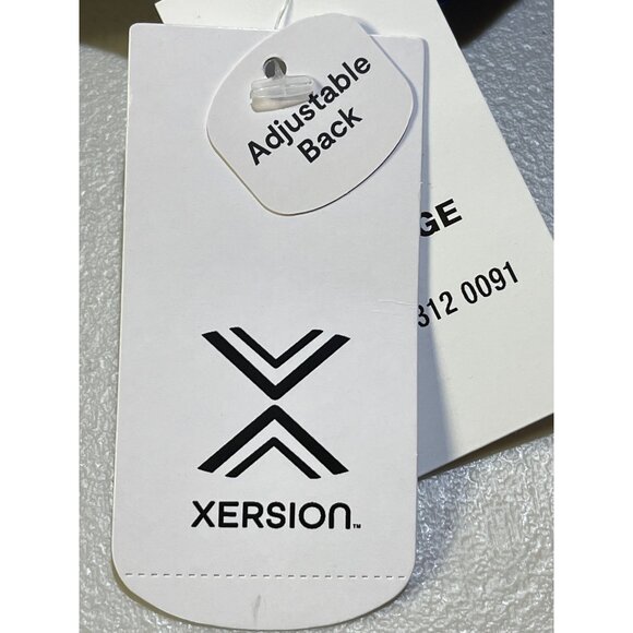 Xersion Womens Size XL Sports Bra Medium Support Adjustable Back Blue and Black - Picture 9 of 10